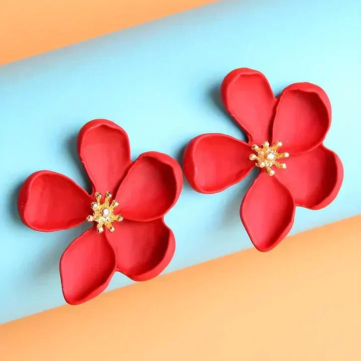 Pendientes de flores doradas (imagen 3)