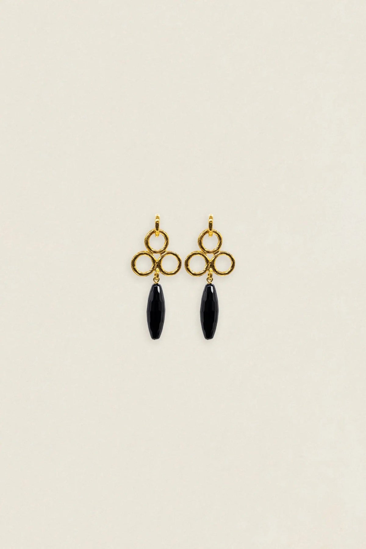Pendientes PEN111 tres círculos piedra (imagen 3)