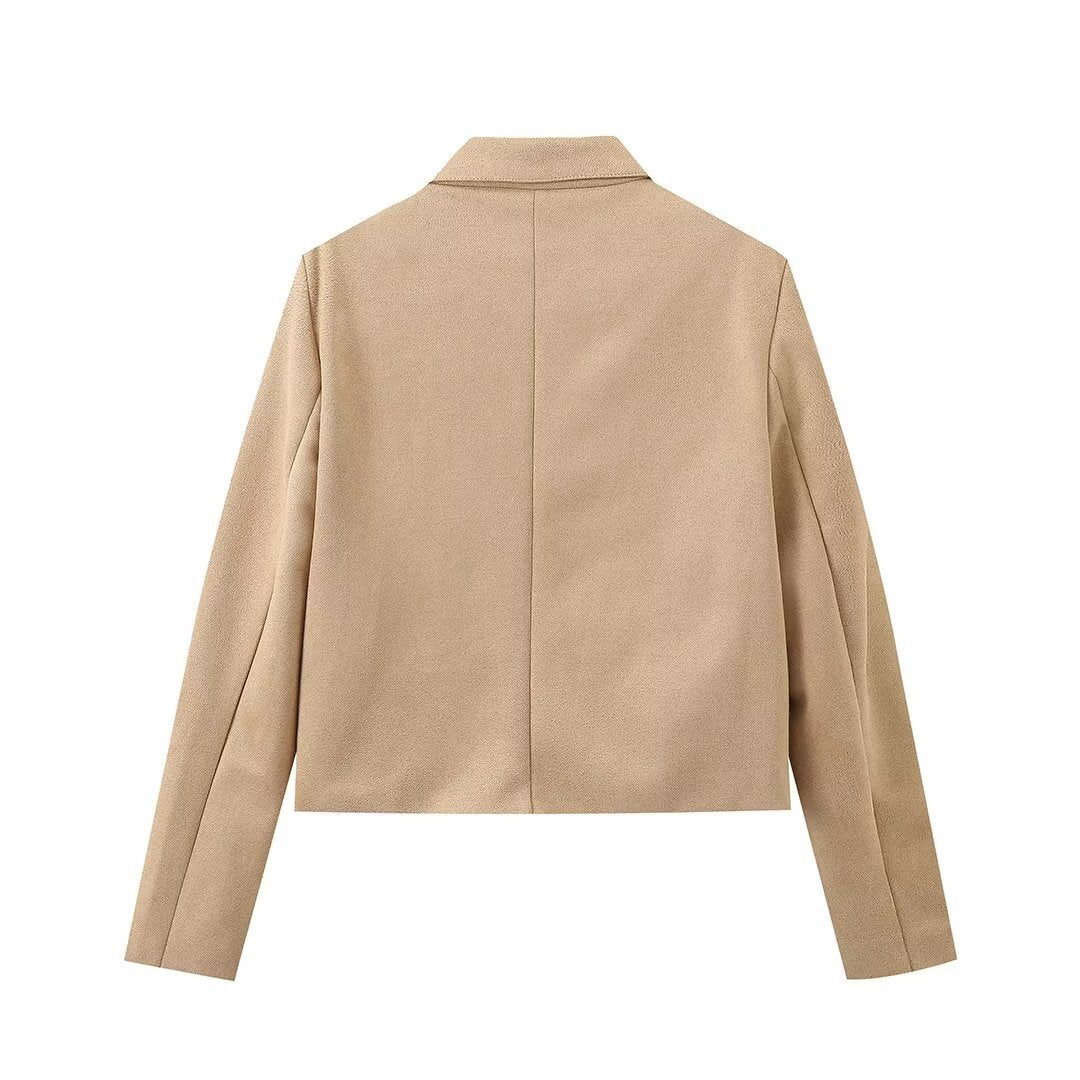 Chaqueta De Piel Serraje — modelo Lucia (imagen 7)