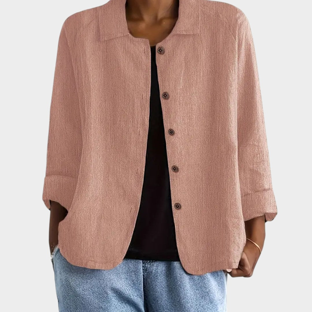 Chaqueta de lino — modelo Sofia™