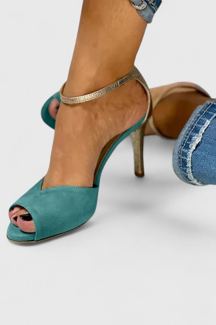 Sandalia elegante de tacón fino con tira — modelo Amparo (imagen 3)