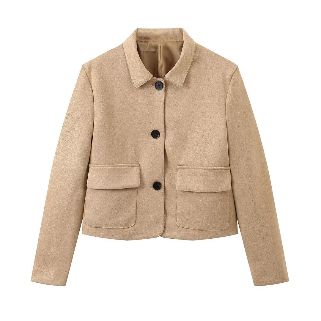 Chaqueta De Piel Serraje — modelo Lucia (imagen 6)