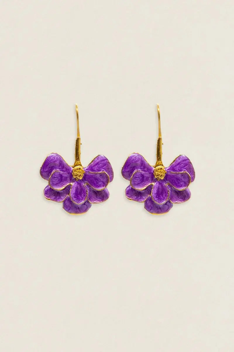Pendientes Carmeron Flor Nenúfar Colgante PEN04