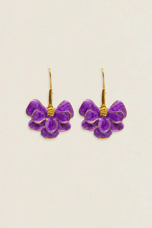 Pendientes Carmeron Flor Nenúfar Colgante PEN04