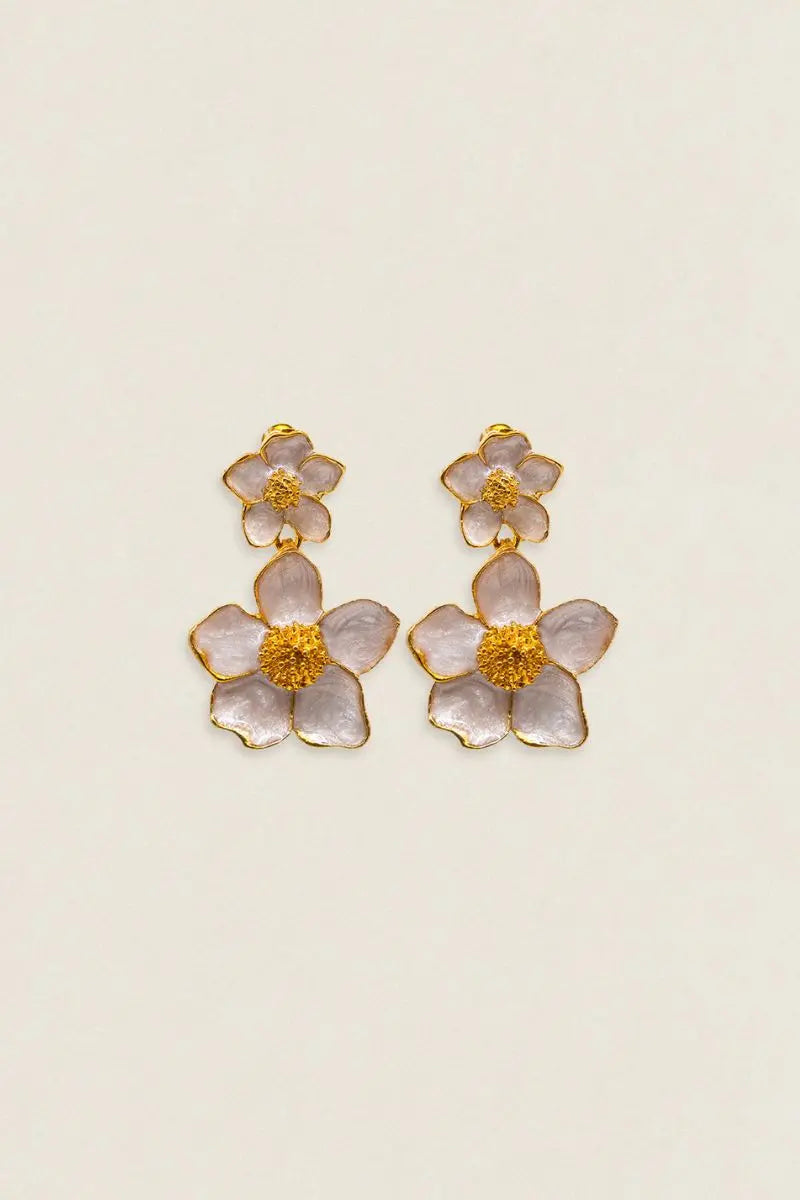 Pendientes Carmeron Doble Flor PEN06 (imagen 4)