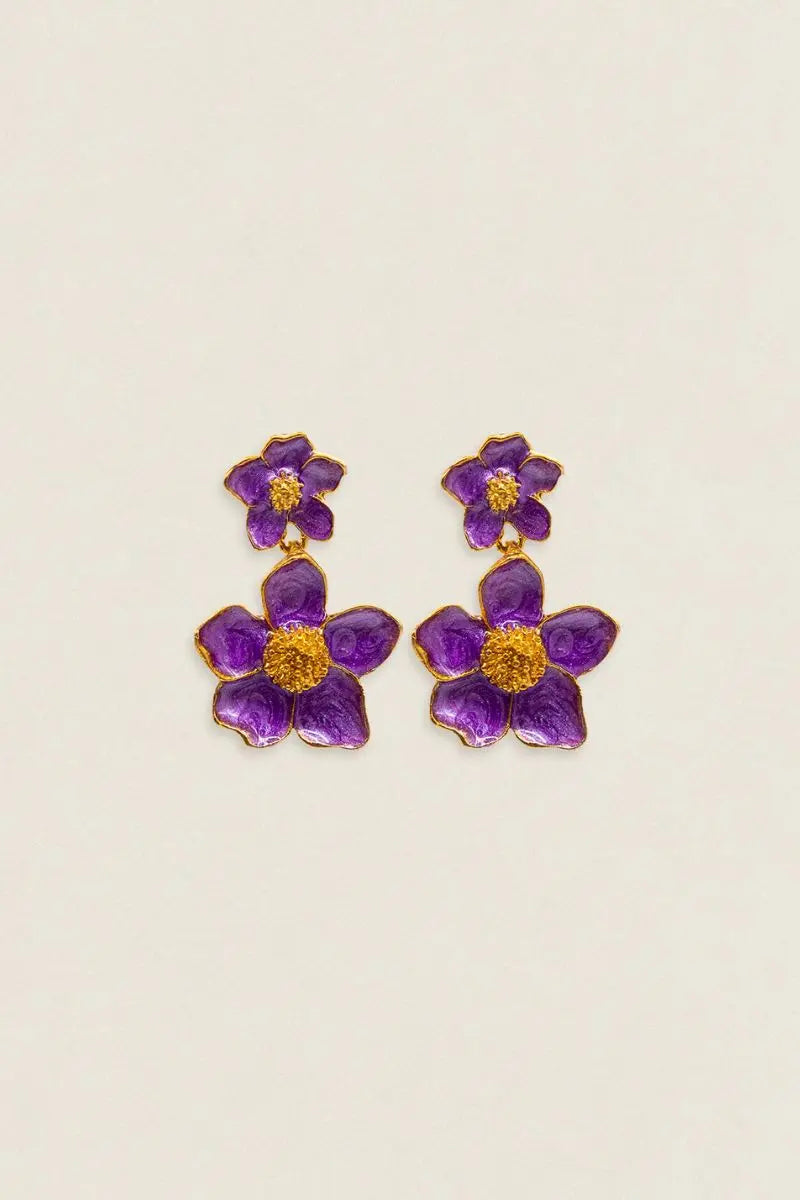 Pendientes Carmeron Doble Flor PEN06 (imagen 9)