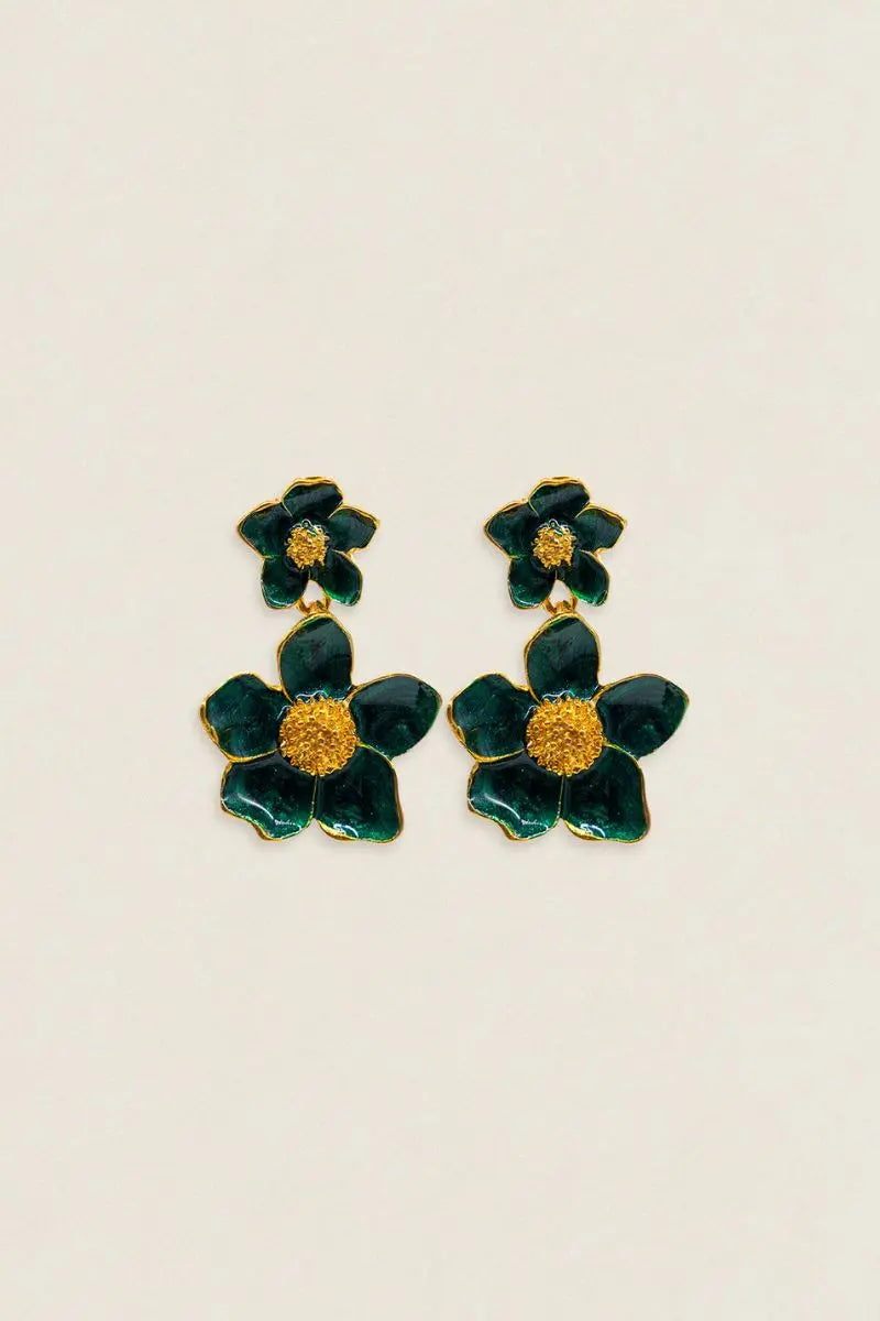 Pendientes Carmeron Doble Flor PEN06 (imagen 8)
