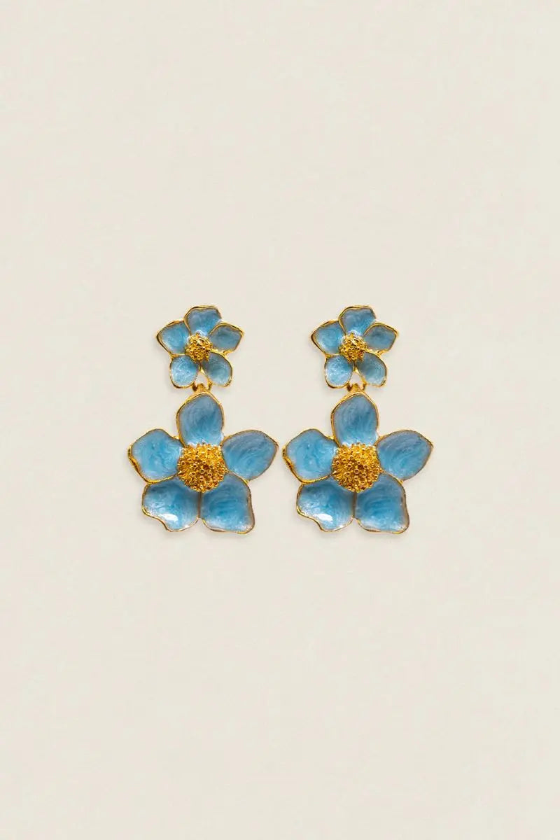 Pendientes Carmeron Doble Flor PEN06 (imagen 6)