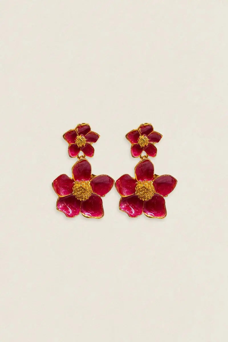 Pendientes Carmeron Doble Flor PEN06 (imagen 5)