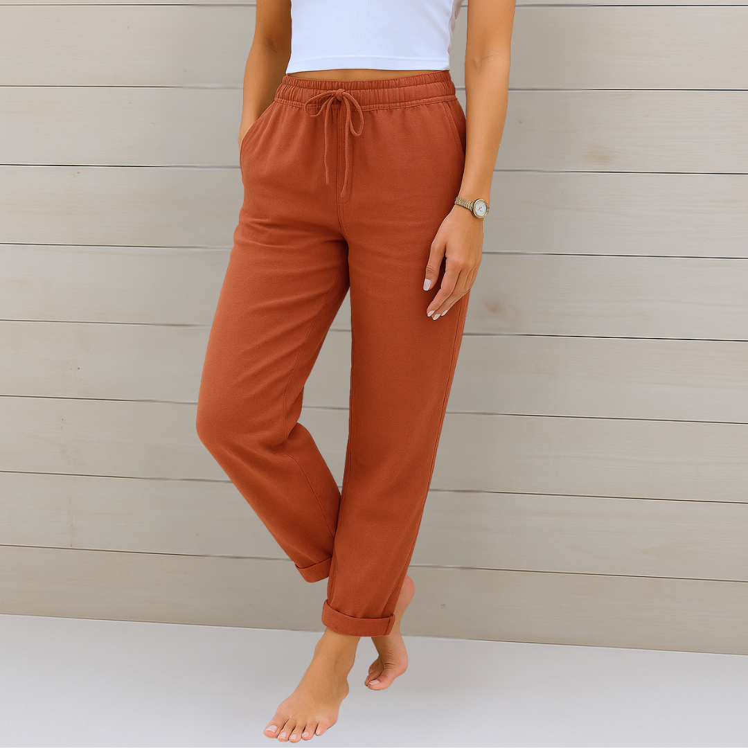 Pantalón de lino elástico para mujer (1 comprado, 1 de REGALO) — modelo Greta (imagen 6)