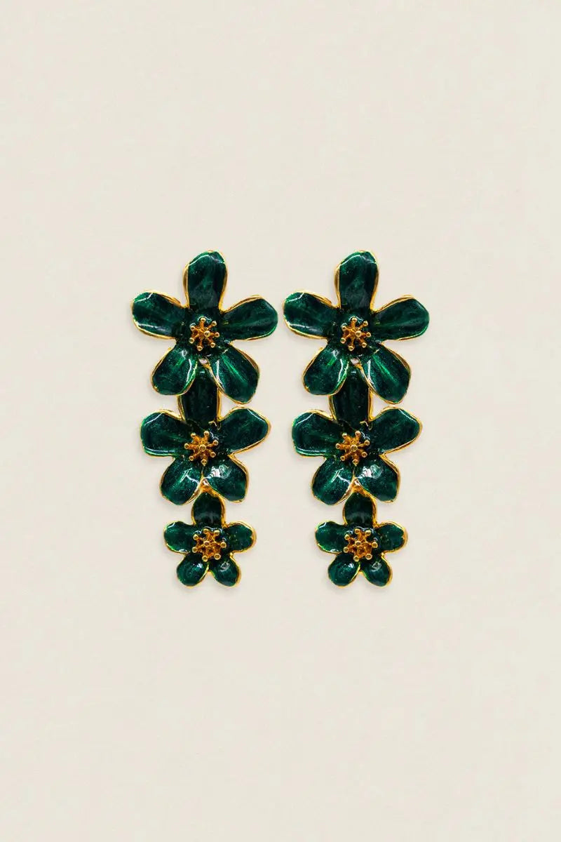 Pendientes Carmeron Triple Flor PEN07 (imagen 5)