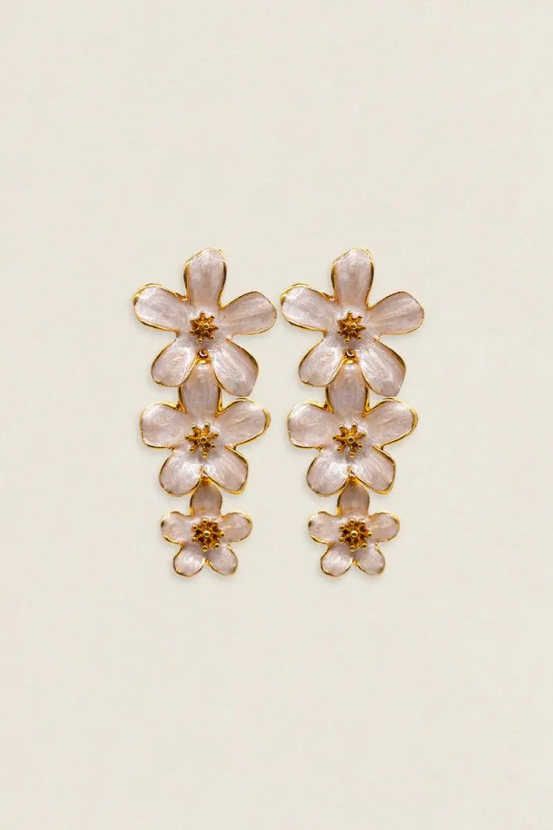 Pendientes Carmeron Triple Flor PEN07