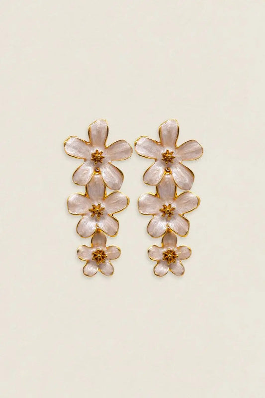 Pendientes Carmeron Triple Flor PEN07