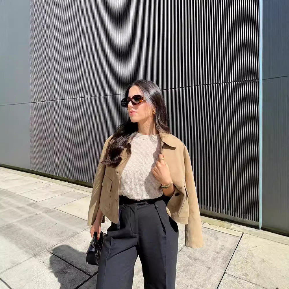 Chaqueta De Piel Serraje — modelo Lucia (imagen 5)