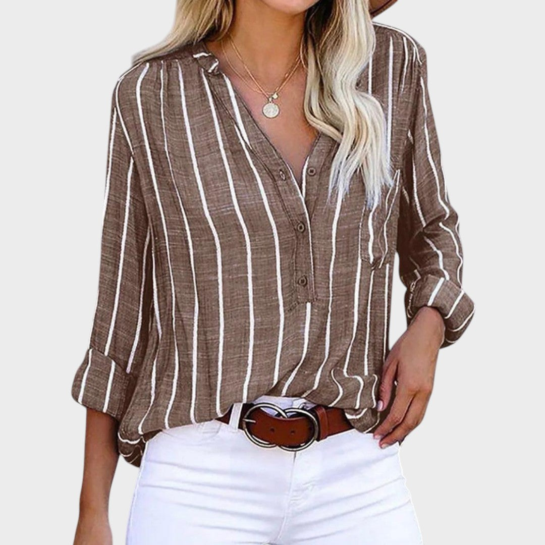 Débora - Blusa artesanal com riscas (imagen 6)