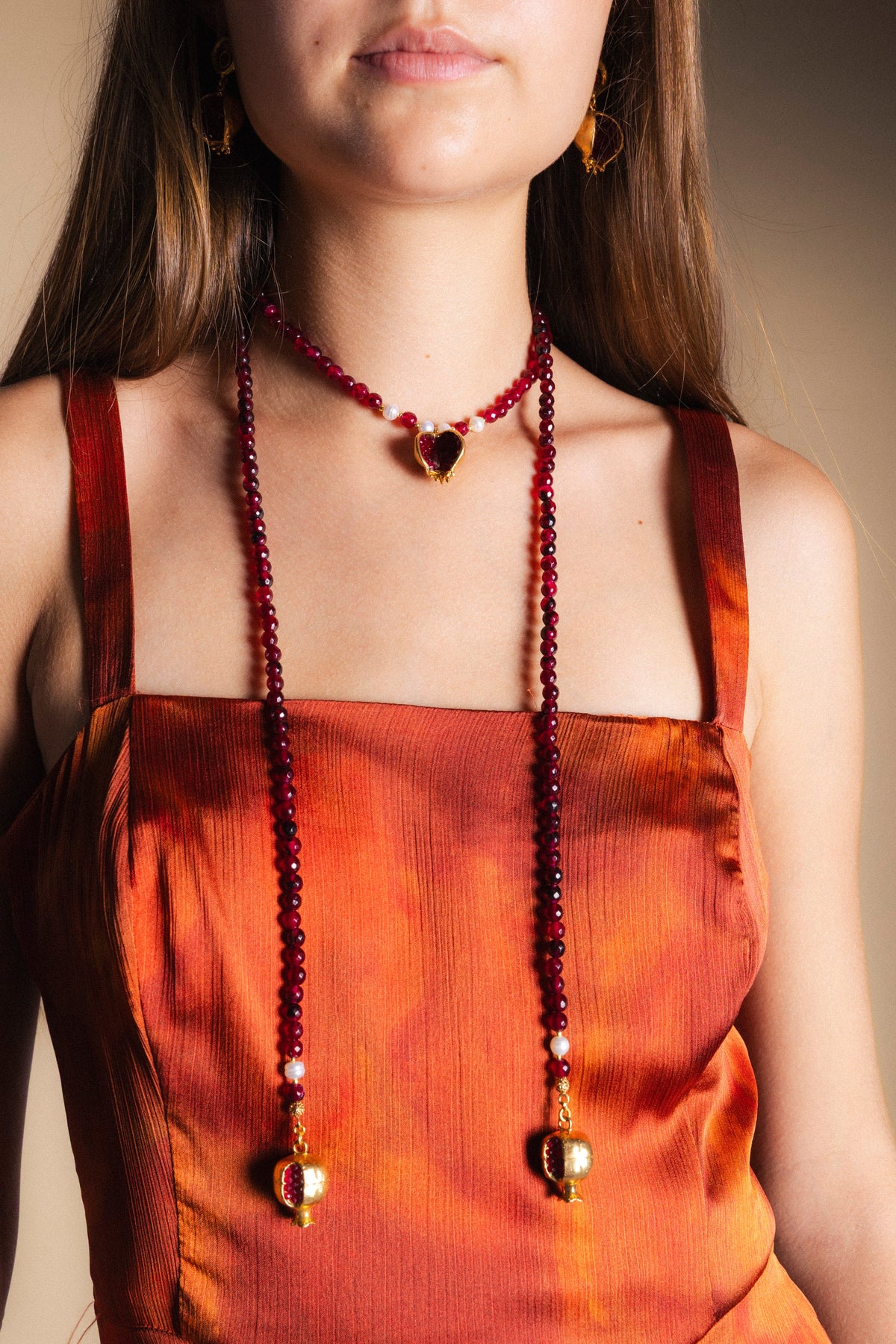 Collar Mónica Granadas Burdeos CO78 (imagen 2)
