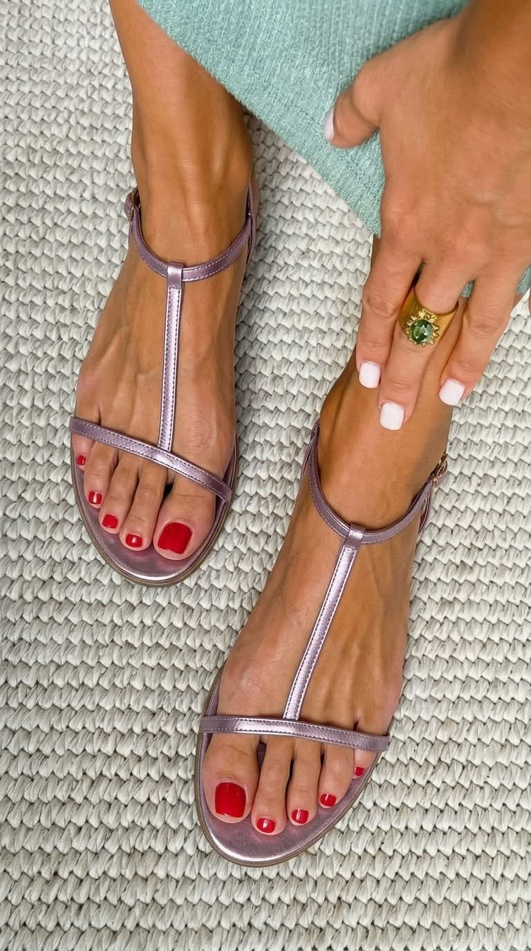 Sandalias doradas de primavera — modelo Rosalba (imagen 4)