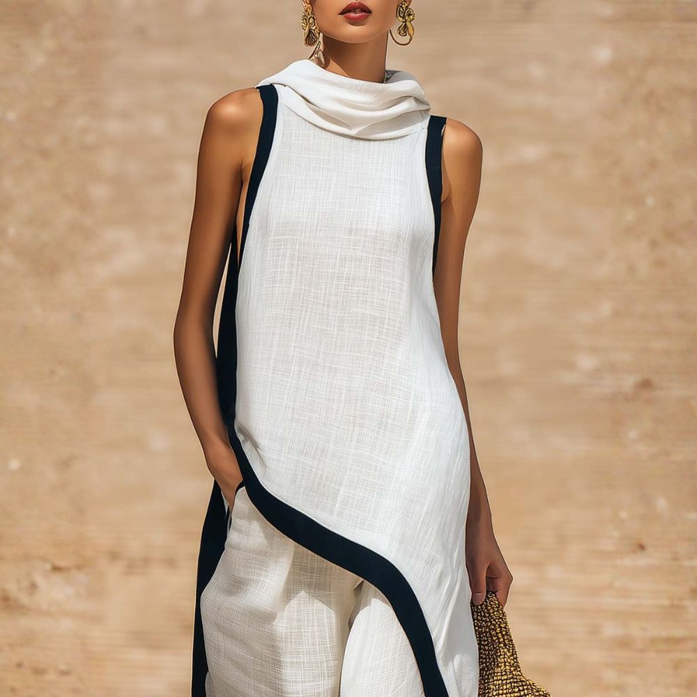 Conjunto elegante de lino — modelo Jovanne (imagen 8)
