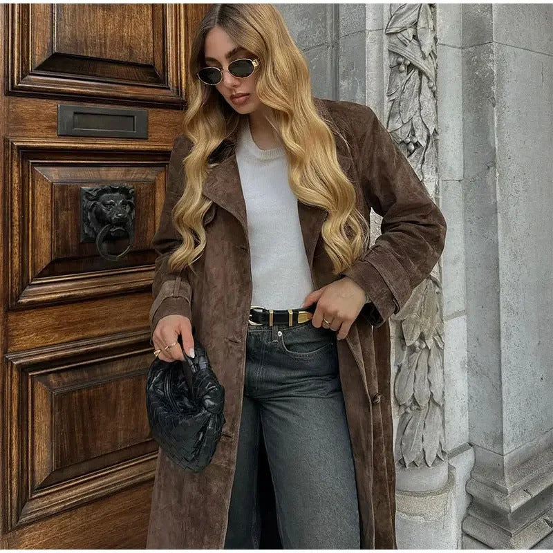 Abrigo Largo De Ante — modelo Sienna (imagen 2)