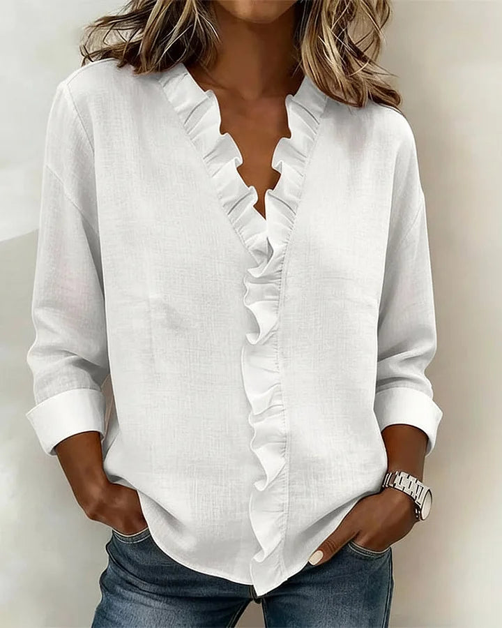 Maria · Blusa con volantes y cuello (imagen 3)