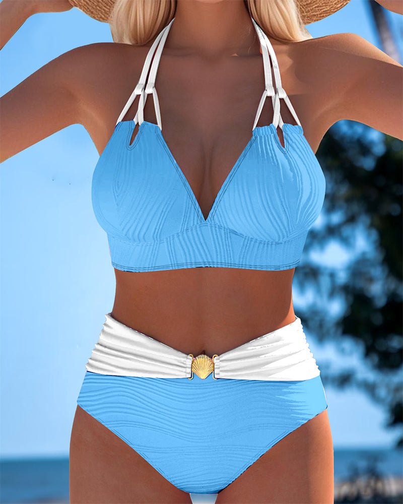 Traje de baño con tirantes en contraste — modelo Lily (imagen 9)