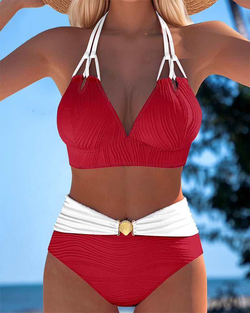 Traje de baño con tirantes en contraste — modelo Lily (imagen 7)