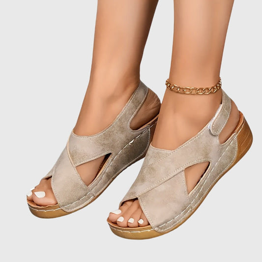 Sandalias de ante con plantilla de confort — modelo Angelina