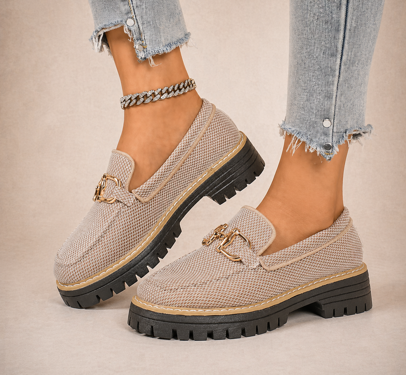 Mocasines de malla transpirable con suela gruesa (imagen 5)