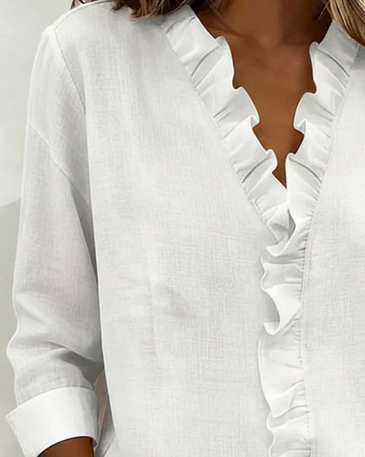 Maria · Blusa con volantes y cuello (imagen 9)