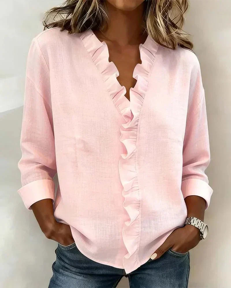 Maria · Blusa con volantes y cuello (imagen 2)