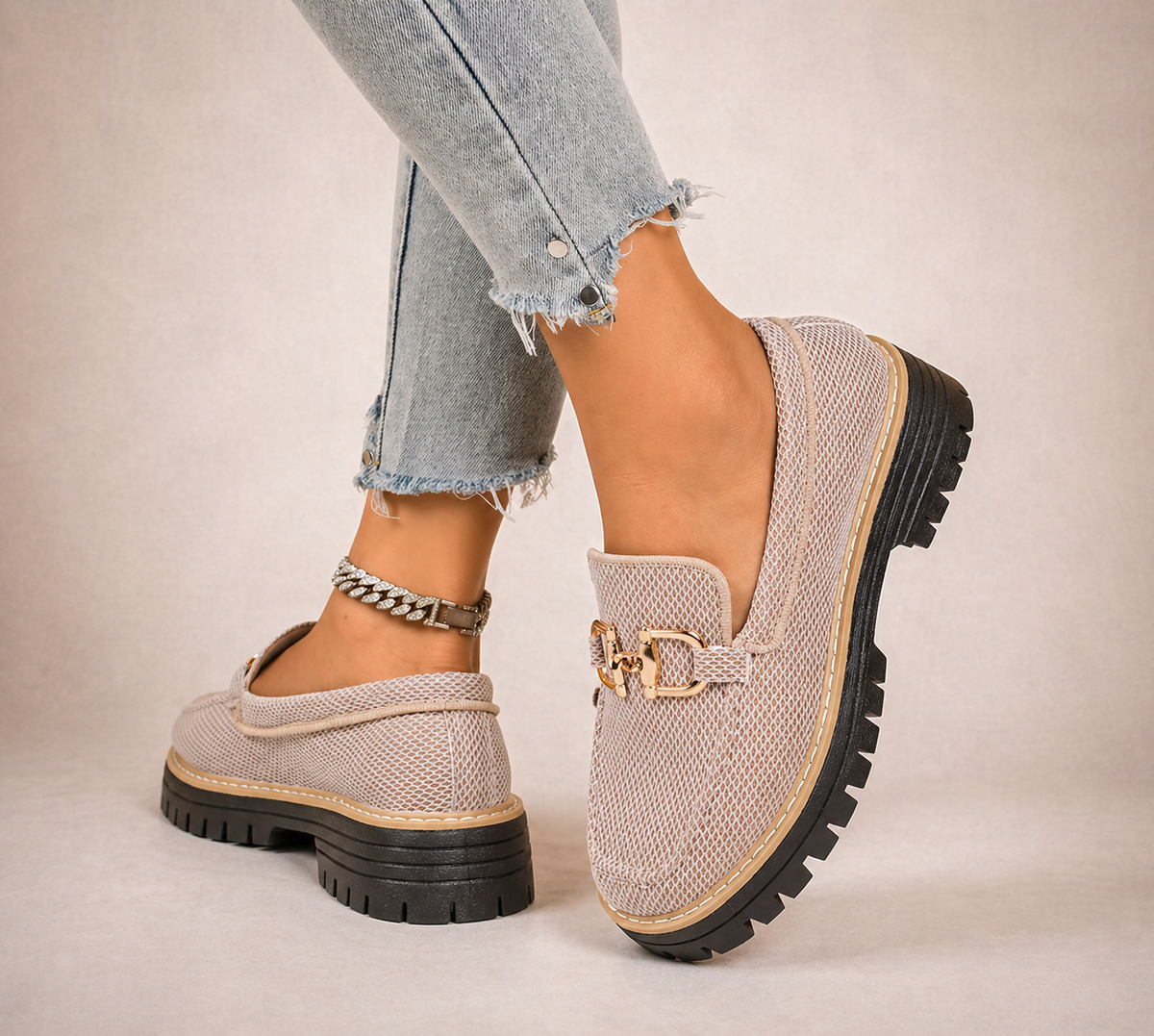 Mocasines de malla transpirable con suela gruesa (imagen 3)