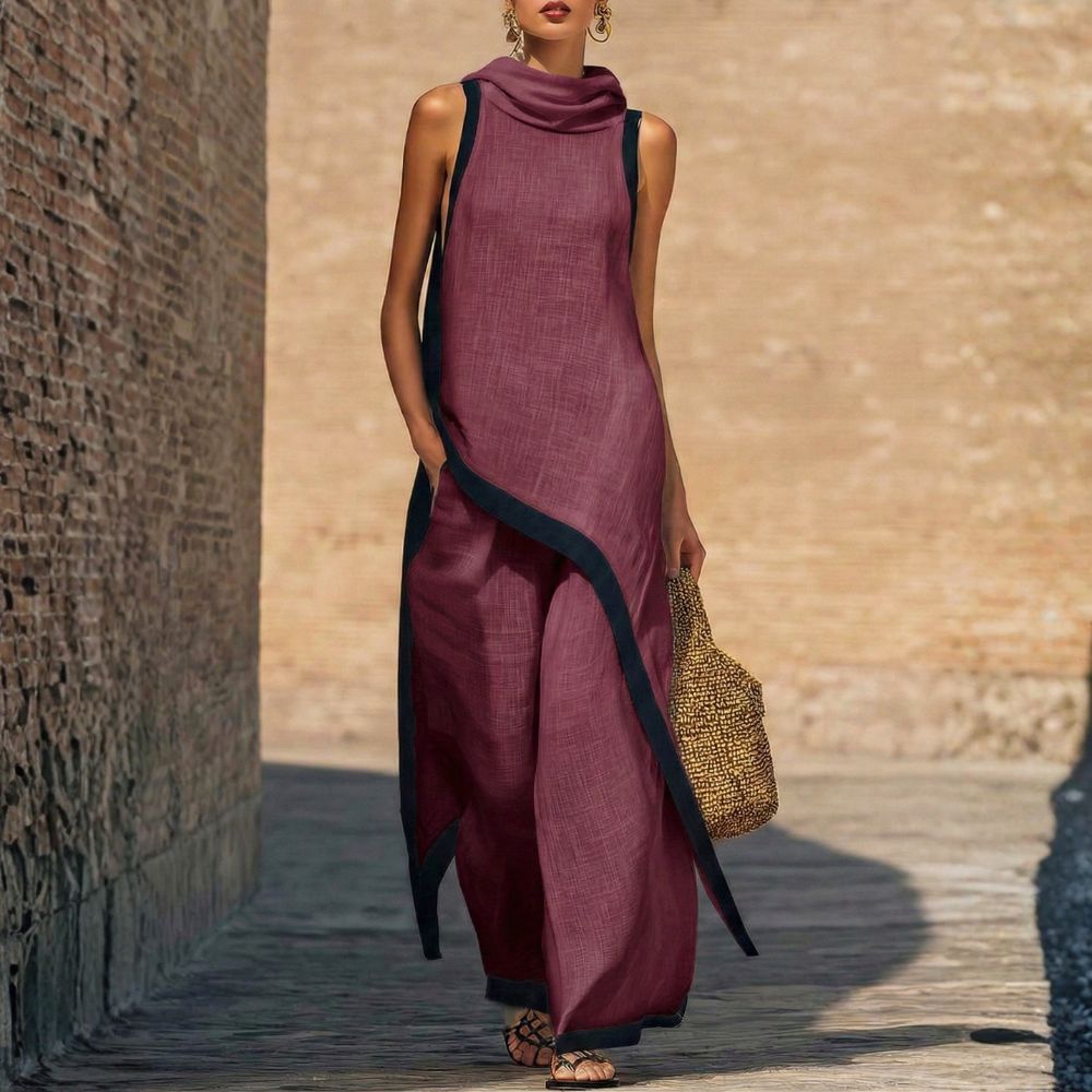 Conjunto elegante de lino — modelo Jovanne (imagen 6)