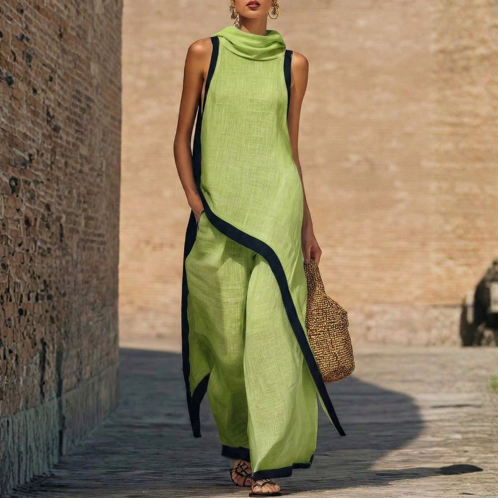 Conjunto elegante de lino — modelo Jovanne (imagen 5)