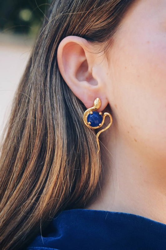 Pendientes Snake Piedra JB84