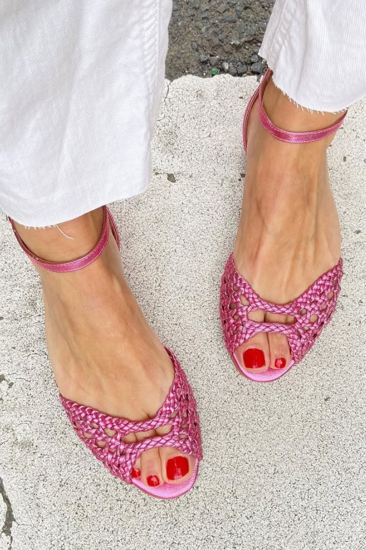 Sandalias doradas trenzadas — modelo Isadora (imagen 2)