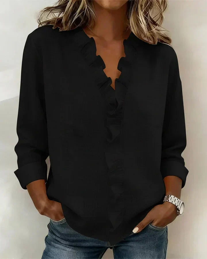 Maria · Blusa con volantes y cuello (imagen 6)