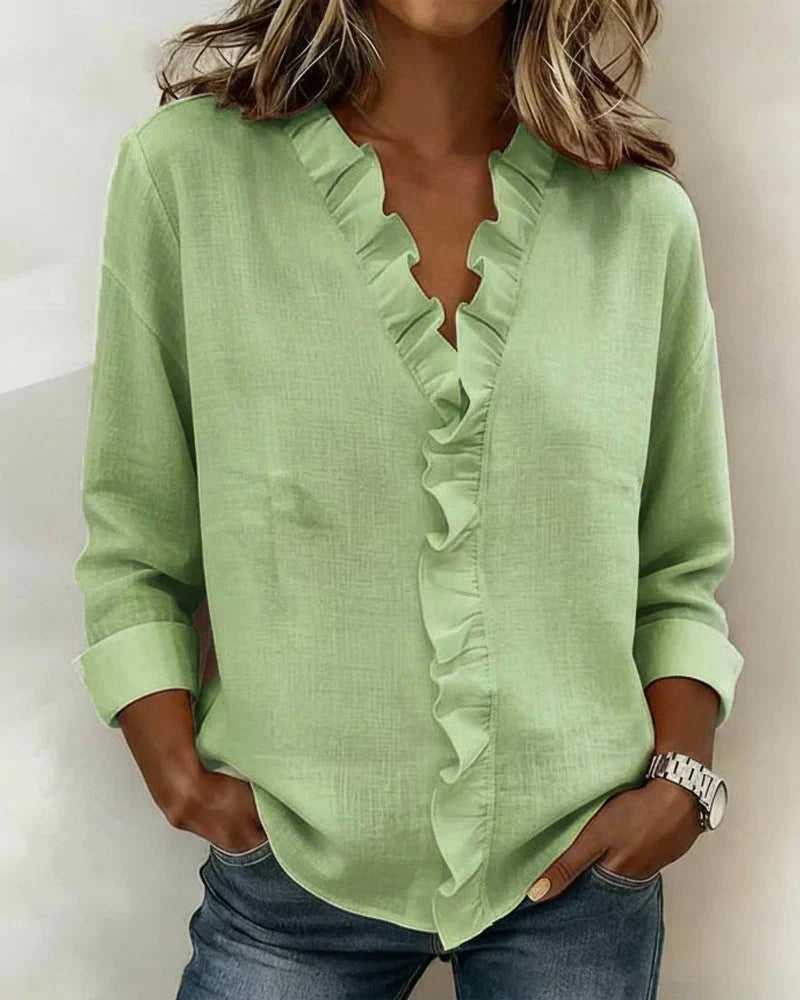 Maria · Blusa con volantes y cuello (imagen 4)