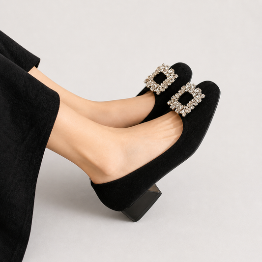 Tacones cómodos con plantilla acolchada — modelo Julianyssa