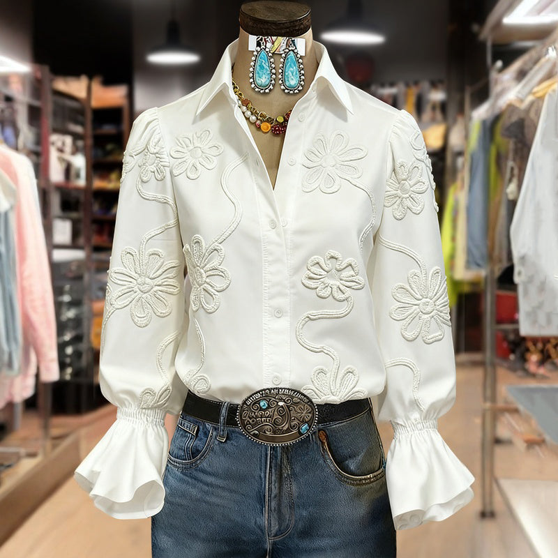 Valeria — Blusa Floral Bordada Elegante (imagen 2)