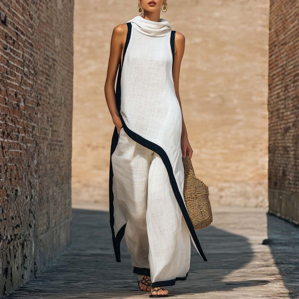 Conjunto elegante de lino — modelo Jovanne (imagen 3)
