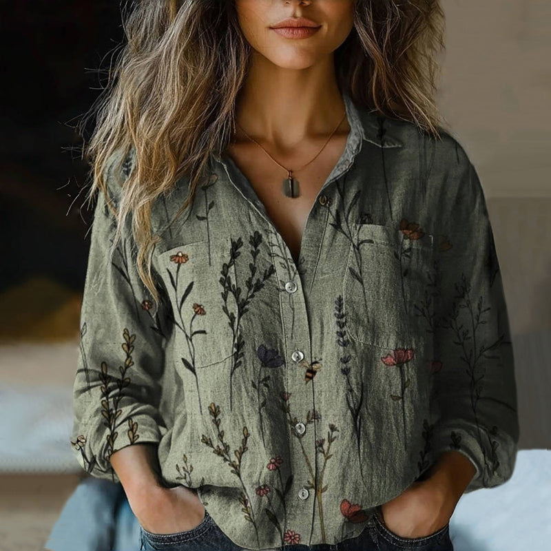 Gema - Blusa con stampado floral vintage (imagen 3)
