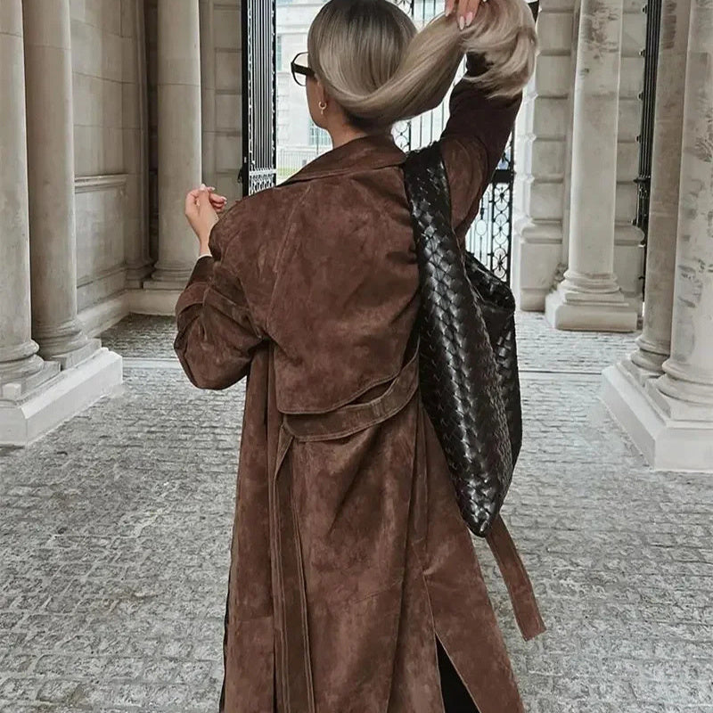 Abrigo Largo De Ante — modelo Sienna (imagen 3)