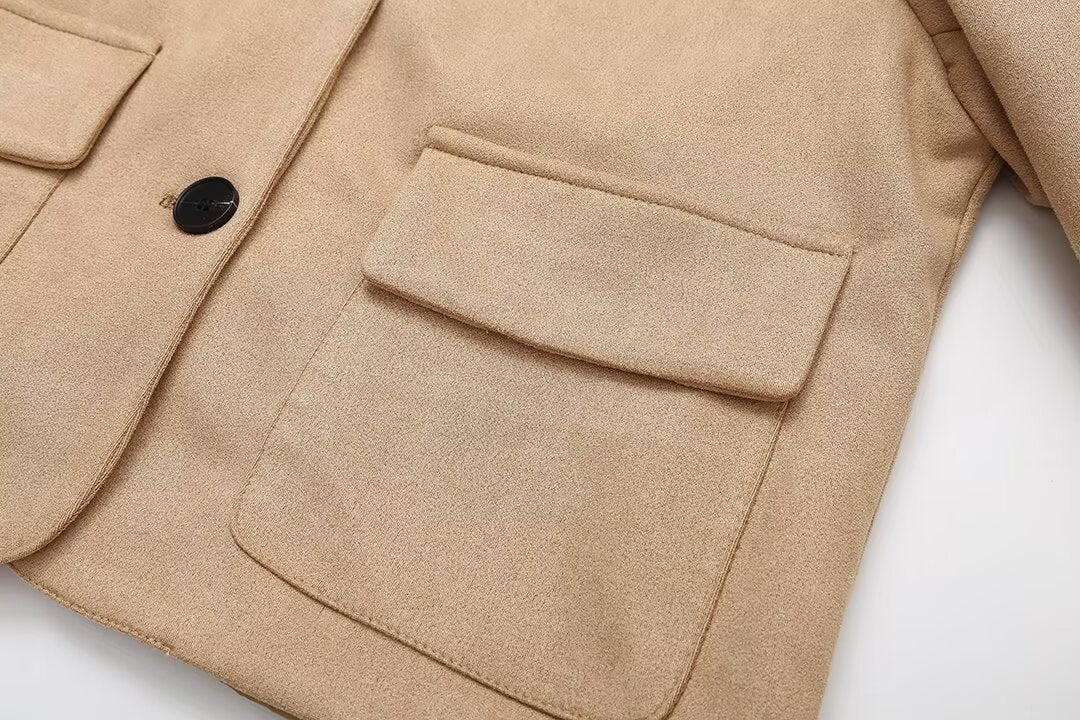 Chaqueta De Piel Serraje — modelo Lucia (imagen 11)