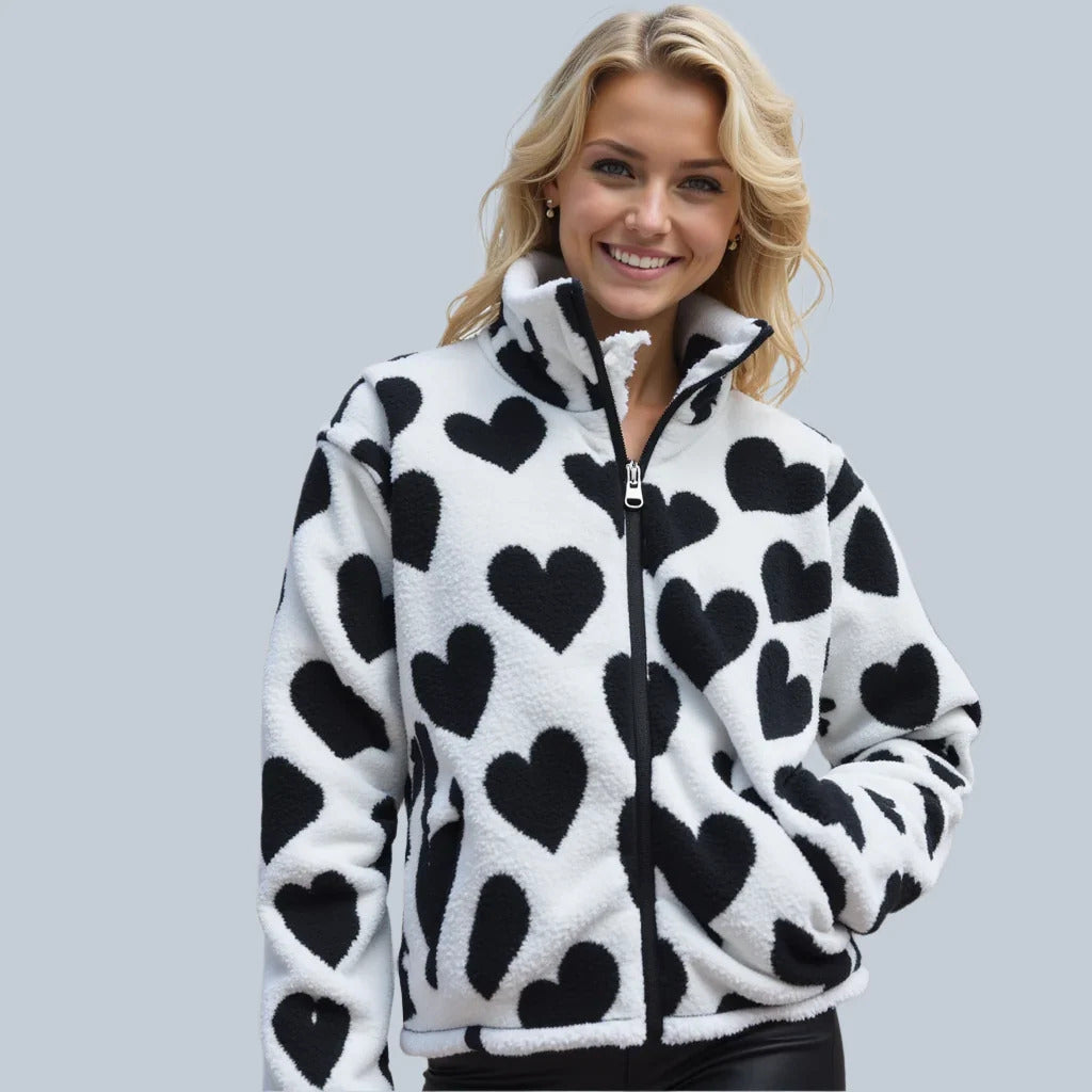 Chaqueta Reversible con Corazones — modelo Rosa™ (imagen 7)