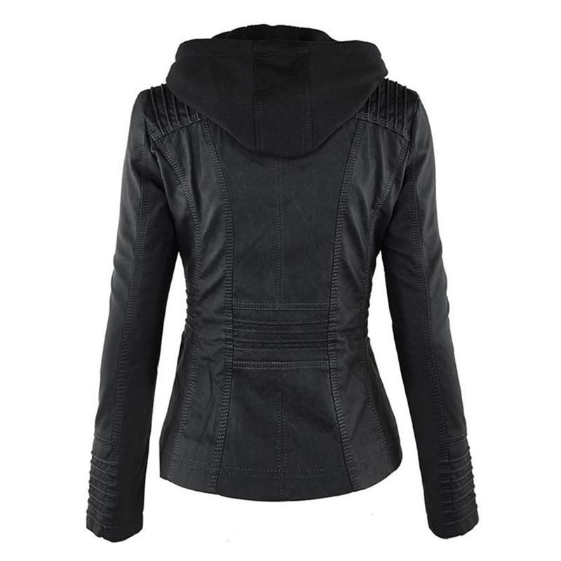 Chaqueta de Piel con Capucha — modelo Jimena (imagen 13)