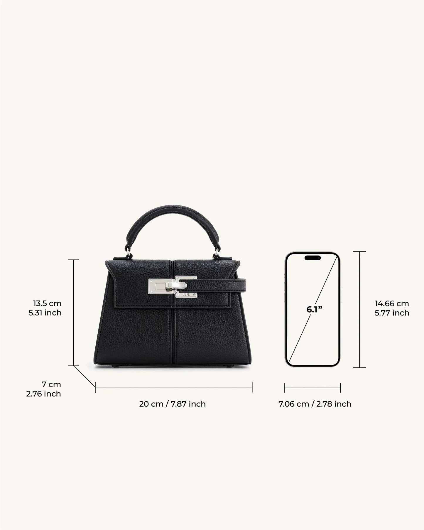 Bolso estructurado efecto cocodrilo — modelo Isla (imagen 11)