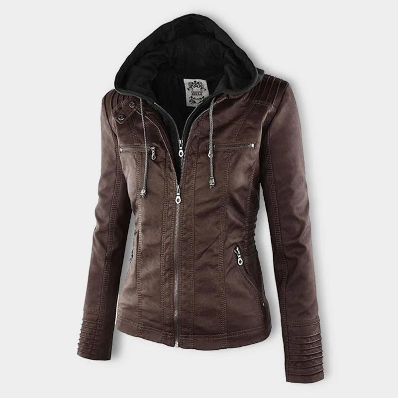 Chaqueta de Piel con Capucha — modelo Jimena (imagen 3)