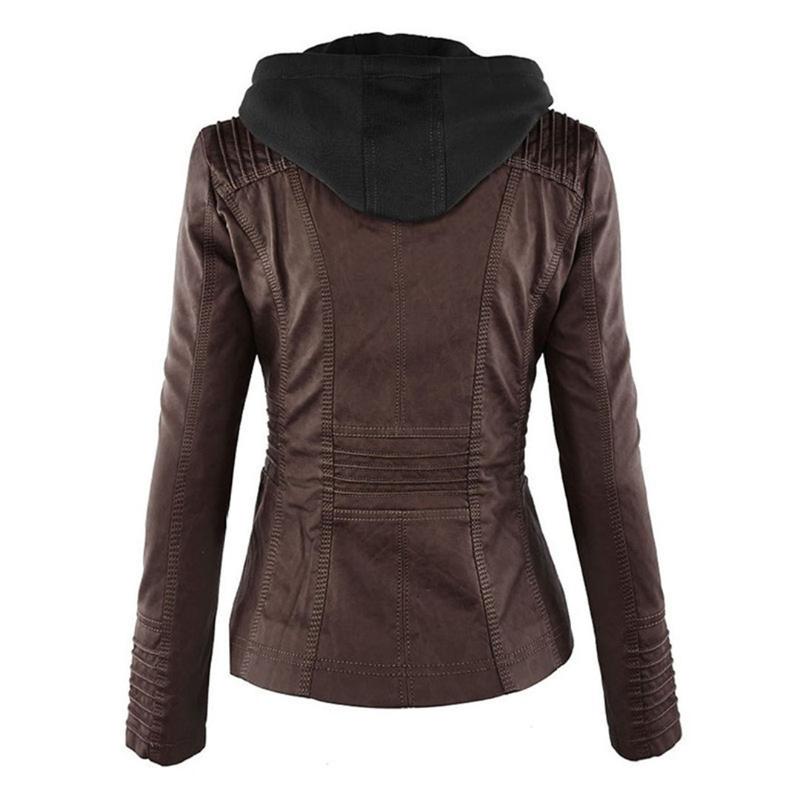 Chaqueta de Piel con Capucha — modelo Jimena (imagen 16)