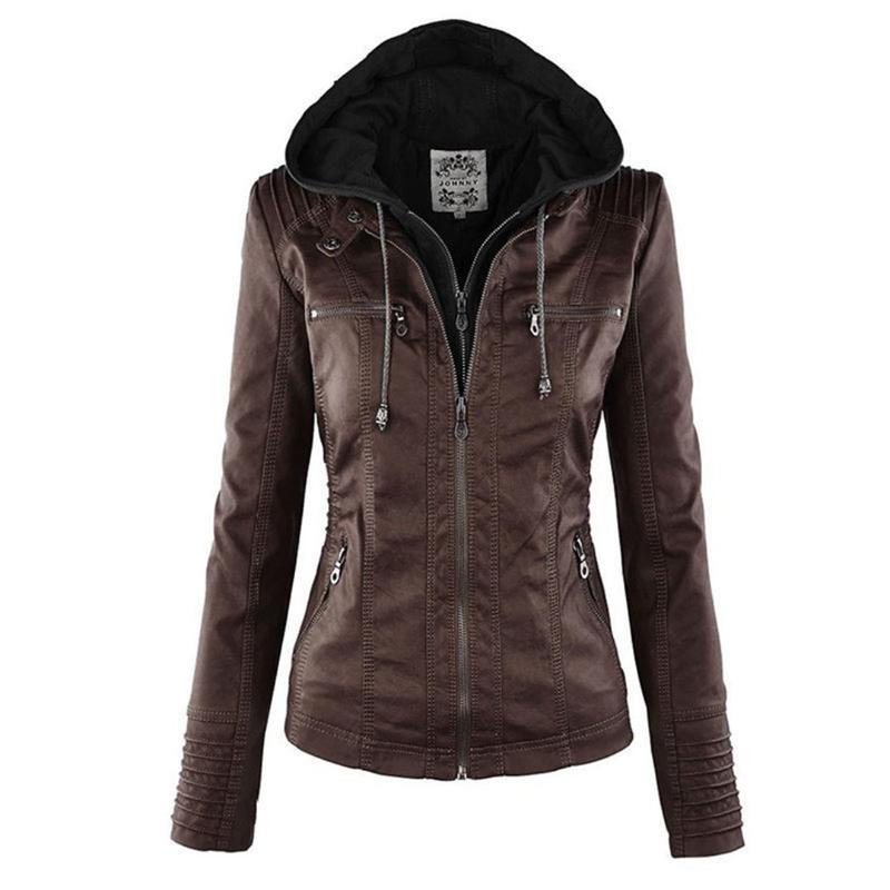 Chaqueta de Piel con Capucha — modelo Jimena (imagen 15)