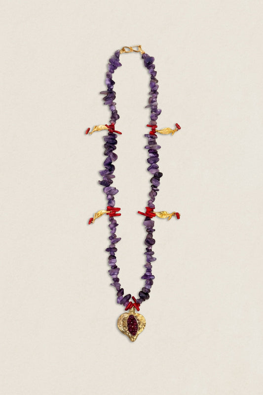 Collar Mauve Hojas Granada Plana CO99